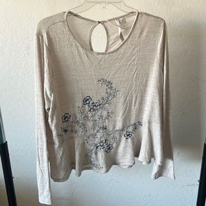 White Long Sleeve Top